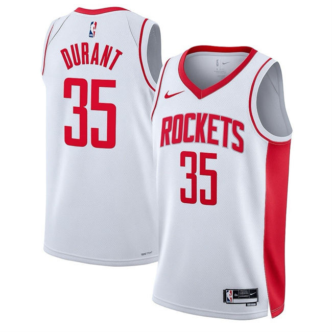 Men's Houston Rockets #35 Kevin Durant White Nike Association Edition Stitched Basketball Jersey