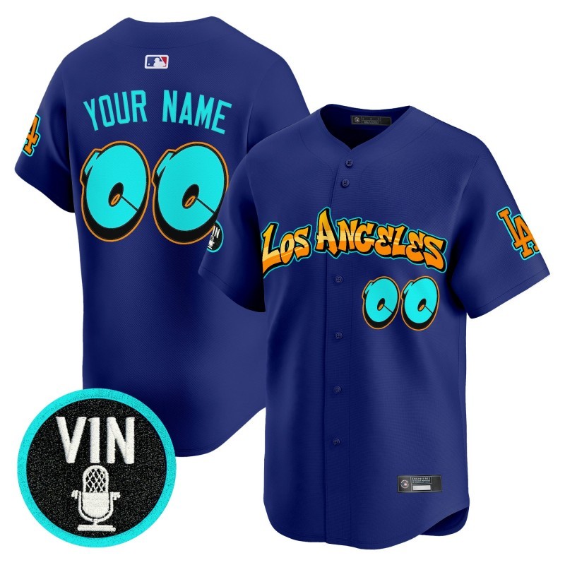 Los Angeles Dodgers 'Graffiti Street Style Edition' Custom Vapor Premier Limited Jersey Royal - All Stitched