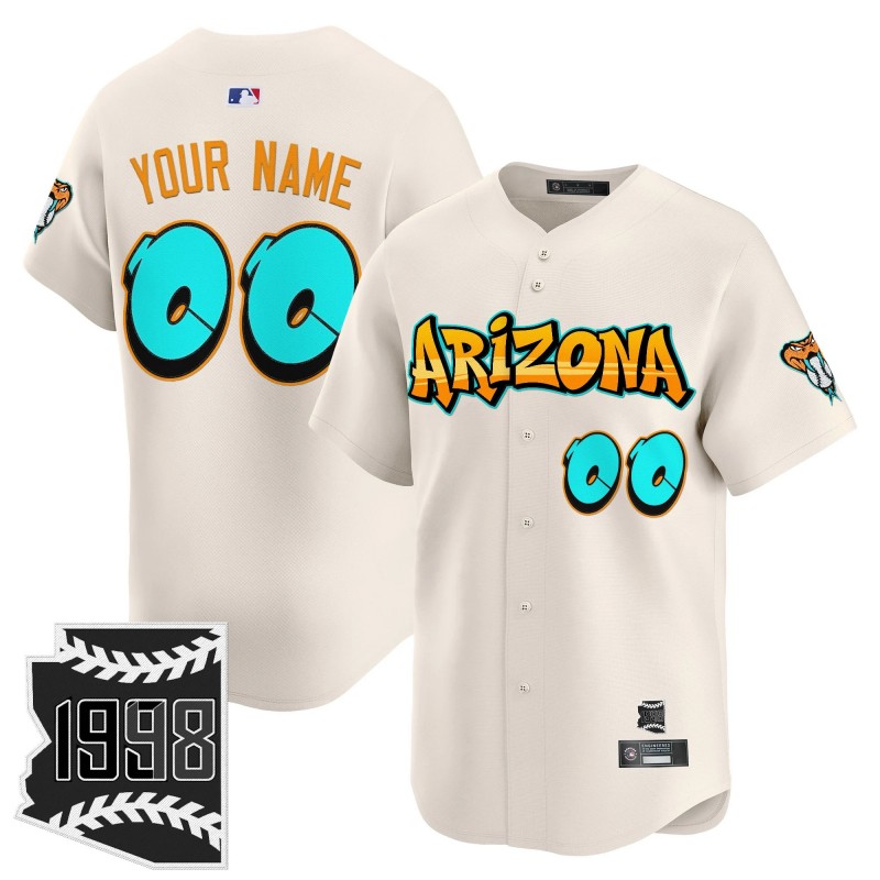 Arizona Diamondbacks 'Graffiti Desert Ink Edition' Custom Vapor Premier Limited Jersey Cream - All Stitched