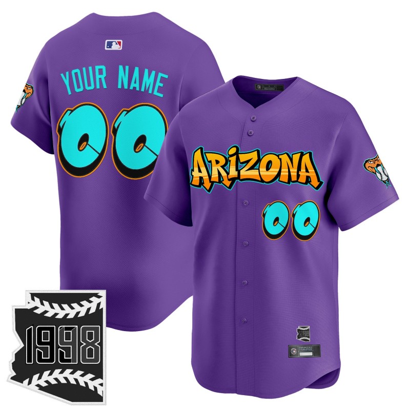 Arizona Diamondbacks 'Graffiti Desert Ink Edition' Custom Vapor Premier Limited Jersey Purple - All Stitched