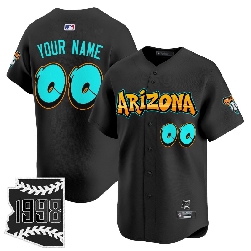 Arizona Diamondbacks 'Graffiti Desert Ink Edition' Custom Vapor Premier Limited Jersey Black - All Stitched
