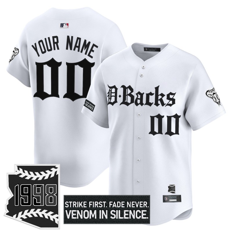 Arizona Diamondbacks 'Gothic Desert Fang Edition' Custom Vapor Premier Limited Jersey White V2 - All Stitched