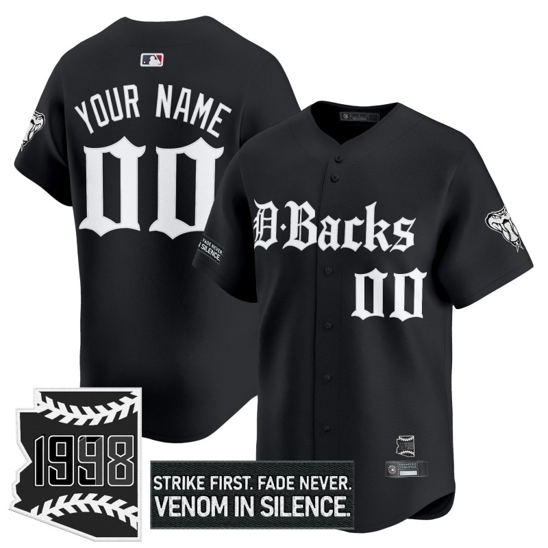 Arizona Diamondbacks 'Gothic Desert Fang Edition' Custom Vapor Premier Limited Jersey Black V2 - All Stitched