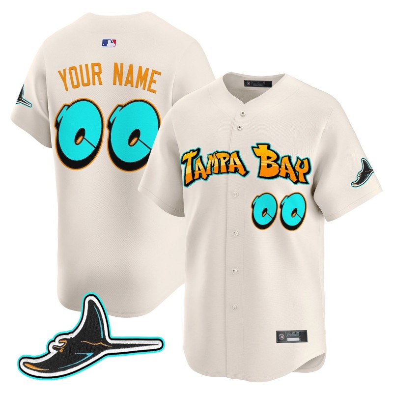 Tampa Bay Rays 'Graffiti Gulfside Edition' Custom Vapor Premier Limited Jersey Cream - All Stitched