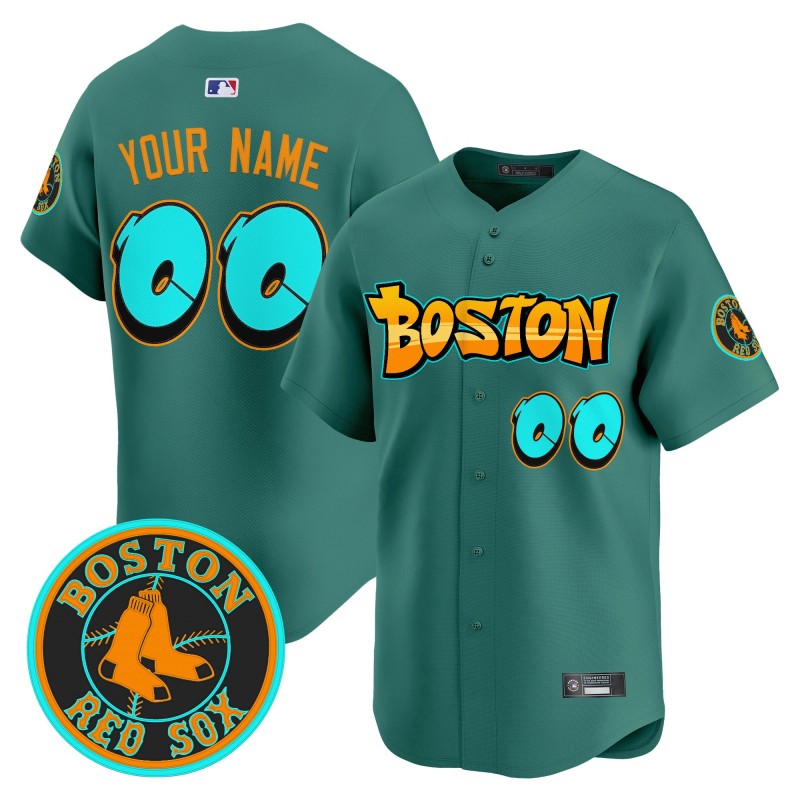 Boston Red Sox 'Graffiti Streetstyle Edition' Custom Vapor Premier Limited Jersey Green Monster - All Stitched