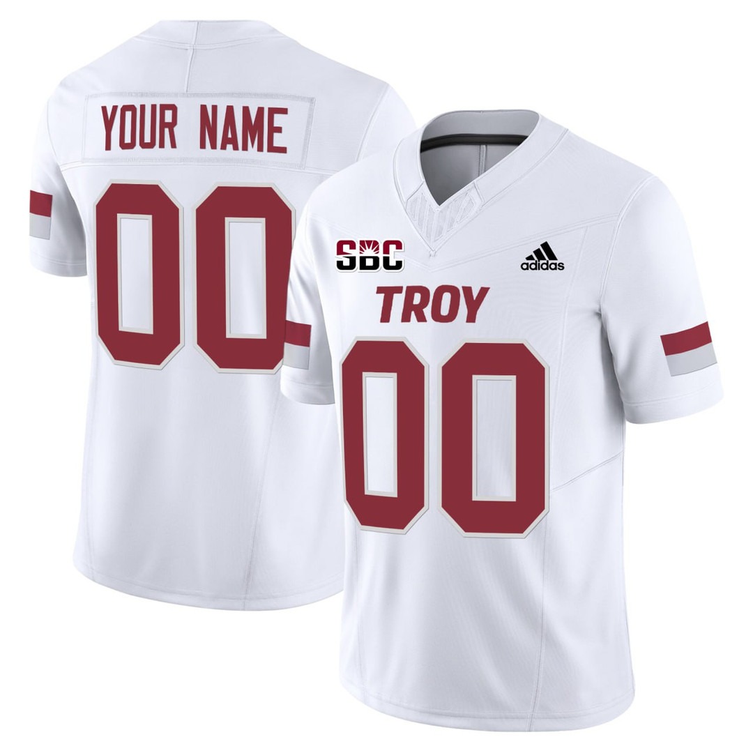 Troy University Trojans Football White Vapor Limited Custom Jersey - All Stitched