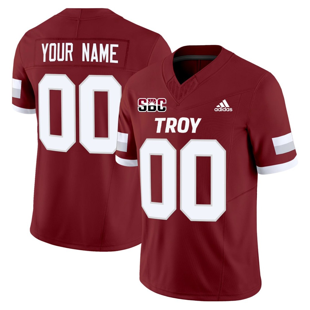 Troy University Trojans Football Red Vapor Limited Custom Jersey - All Stitched