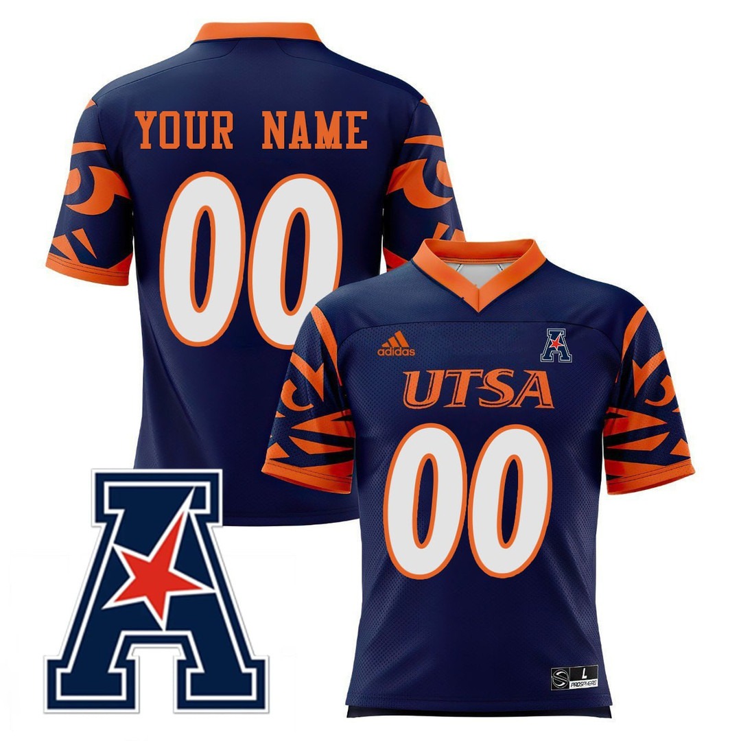 UTSA AAC Logo Navy Custom Jersey - All Stitched