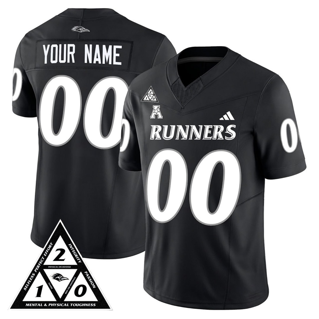 UTSA Runners Black Custom Jersey - All Stitched