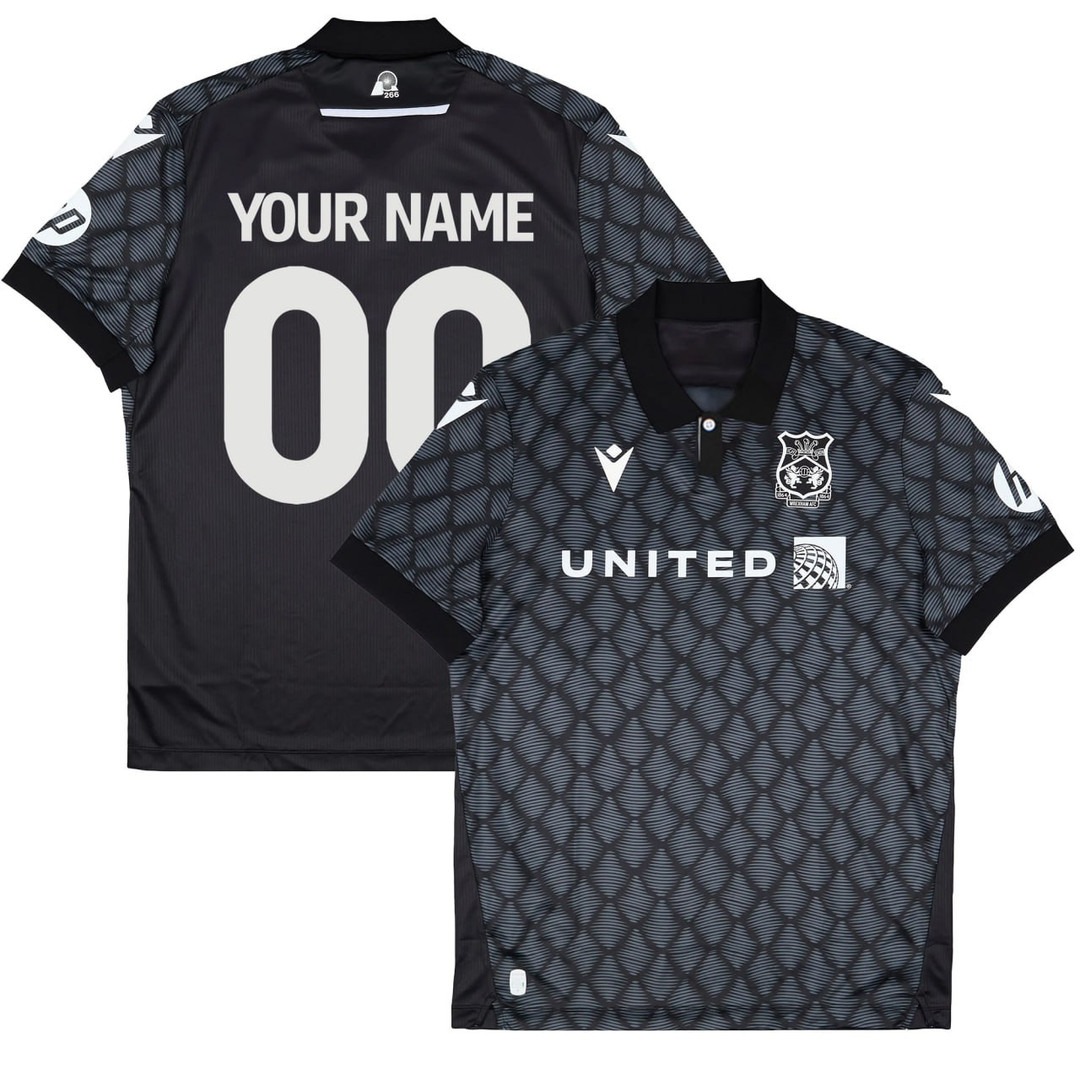 Wrexham AFC Soccer Black Custom Jersey