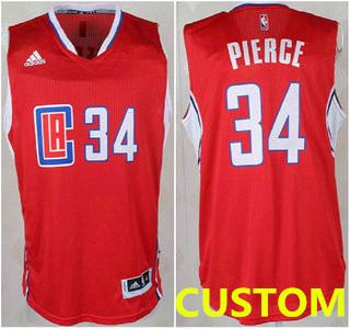 Men's Los Angeles Clippers Custom Revolution 30 Swingman 2015 New Red Jersey