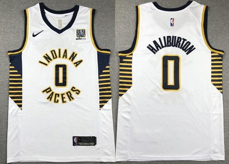 Youth Indiana Pacers #0 Tyrese Haliburton White Association Swingman Jersey