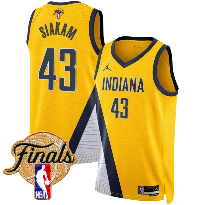 Youth Indiana Pacers #43 Pascal Siakam Nike Yellow 2025 NBA Finals Swingman Jersey - Statement Edition