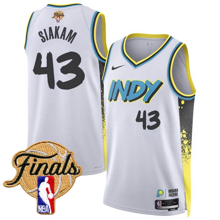 Youth Indiana Pacers #43 Pascal Siakam Nike White 2025 NBA Finals Swingman Jersey - City Edition
