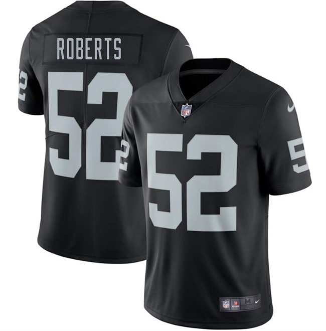 Youth Las Vegas Raiders #52 Elandon Roberts Black 2025 Vapor Untouchable Limited Stitched Football Jersey