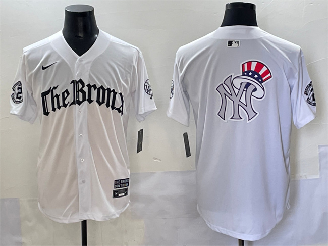 Men's New York Yankees Team Big Logo White 'Gothic Legacy Edition' Vapor Premier Limited Stitched MLB JerseyS