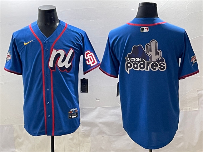 Men's National League San Diego Padres Team Big Logo Blue 2025 All-Star Edition Limited Stitched Baseball Jerseys
