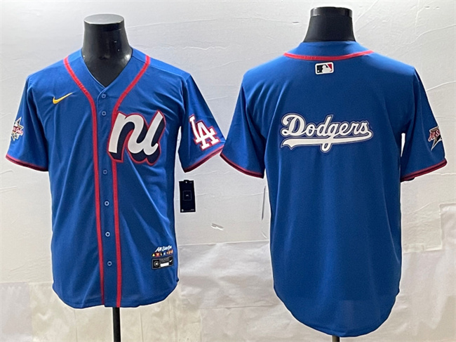 Men's National League Los Angeles Dodgers Team Big Logo Blue 2025 All-Star Edition Limited Stitched Baseball Jerseys