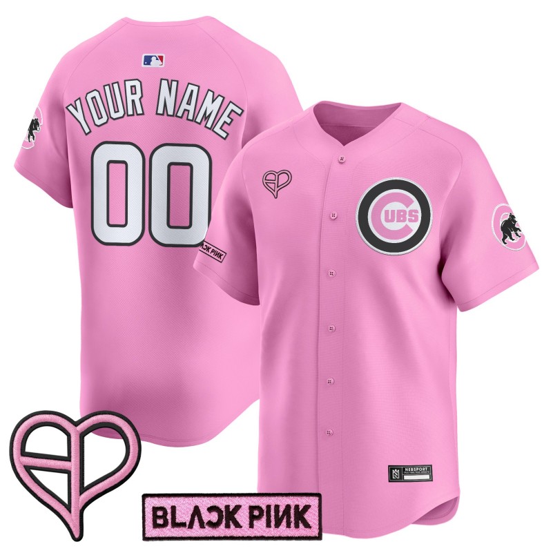 Chicago Cubs x BLACK PINK Custom Pink 2025 Limited Stitched Baseball Jersey