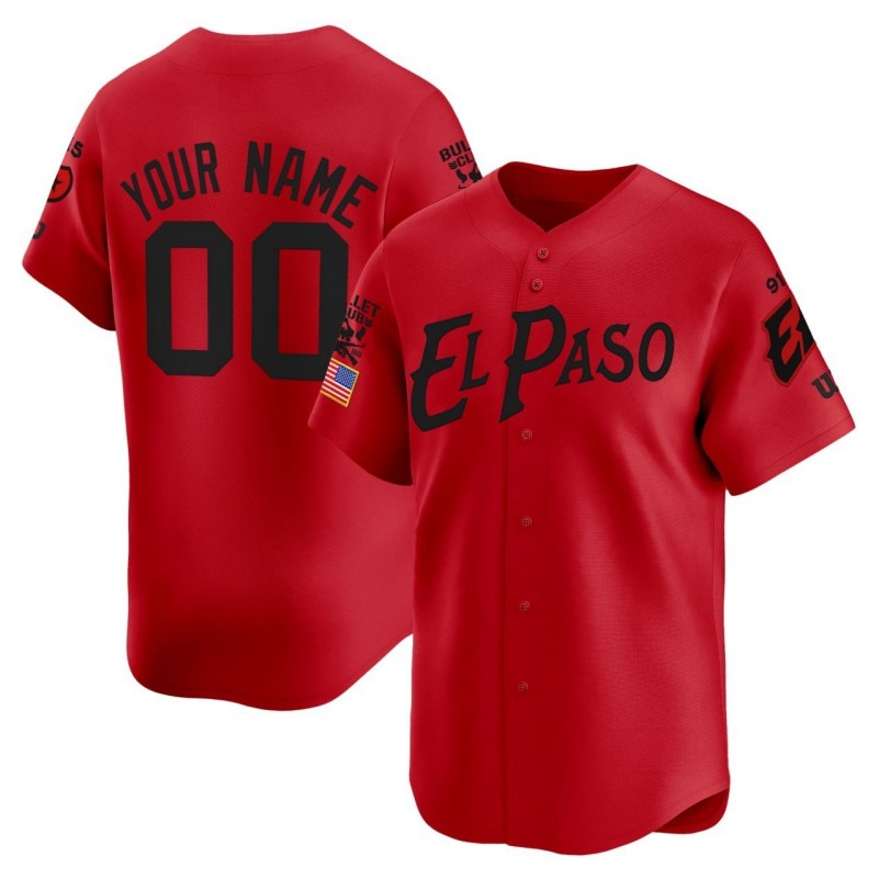 El Paso Chihuahuas Custom Red 2025 Limited Stitched Baseball Jersey