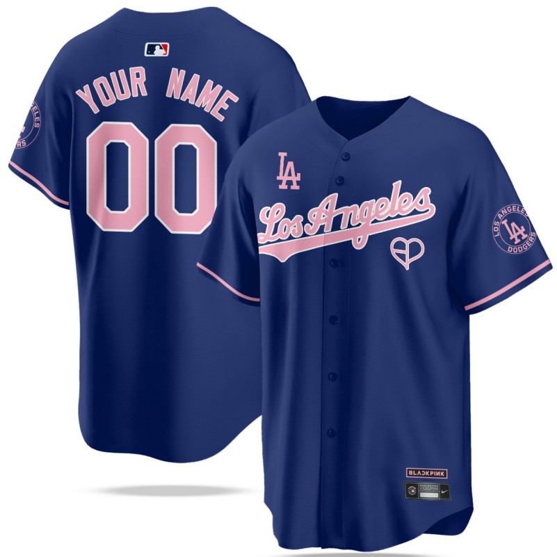 Los Angeles Dodgers BLACKPINK Custom Royal 2025 Stitched Cool Base Jersey