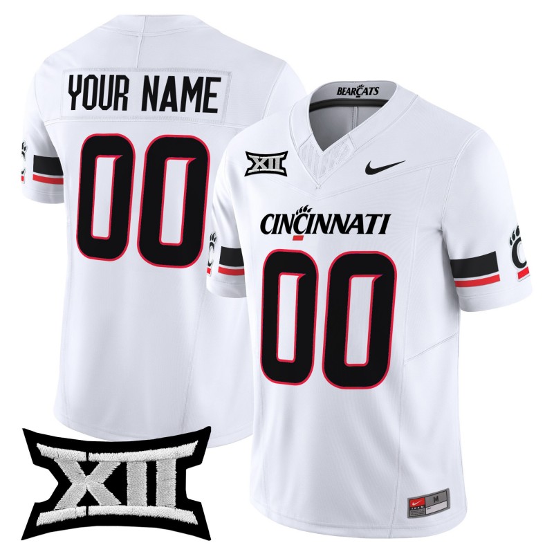 Cincinnati Bearcats 2025 Football Custom Vapor Limited Stitched Jersey White