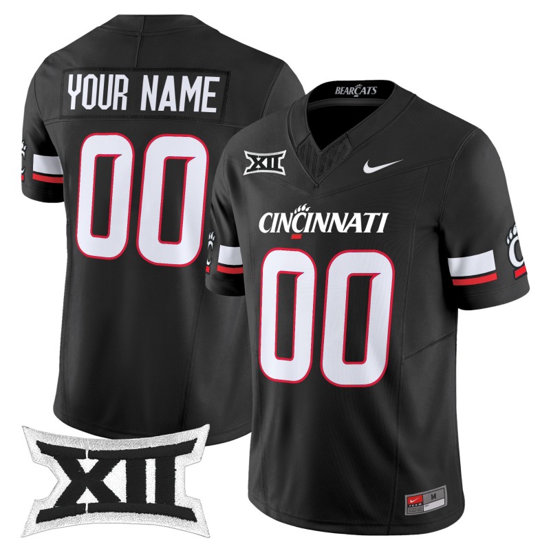 Cincinnati Bearcats 2025 Football Custom Vapor Limited Stitched Jersey Black