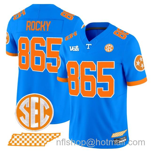 Nike Men's Tennessee Vols 865 Rocky 'Blue Blaze Edition' Vapor Limited SEC Football Jersey