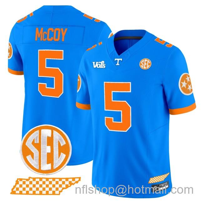 Nike Men's Tennessee Vols #5 Bru McCoy 'Blue Blaze Edition' Vapor Limited SEC Football Jersey