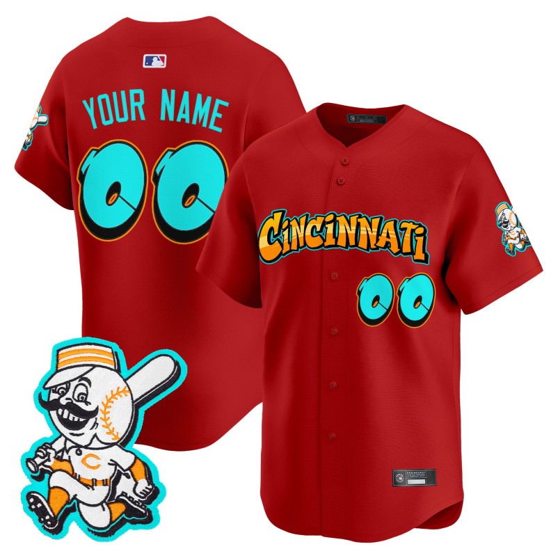 Cincinnati Reds Custom 'Graffiti Queen City Edition' Red Vapor Premier Limited Stitched Baseball Jersey
