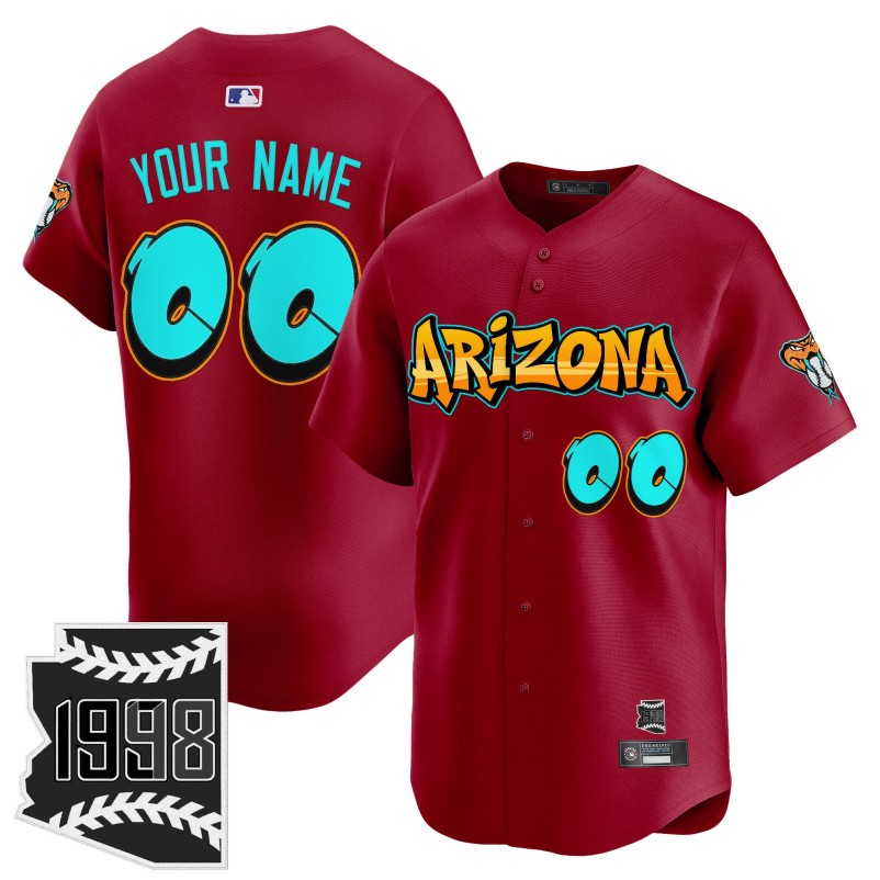 Arizona Diamondbacks Custom 'Graffiti Desert Ink Edition' Red Vapor Premier Limited Stitched Baseball Jersey