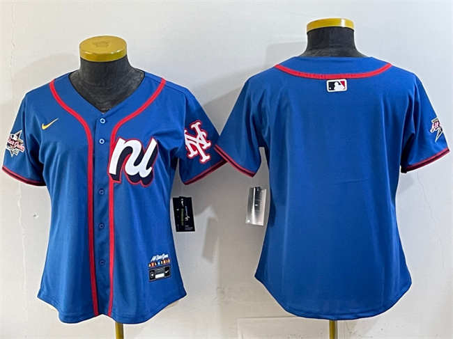 Youth National League New York Mets Blank Blue 2025 All-Star Edition Limited Stitched Baseball Jersey