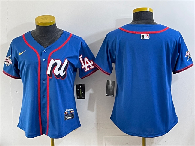 Youth National League Los Angeles Dodgers Blank Blue 2025 All-Star Edition Limited Stitched Baseball Jersey
