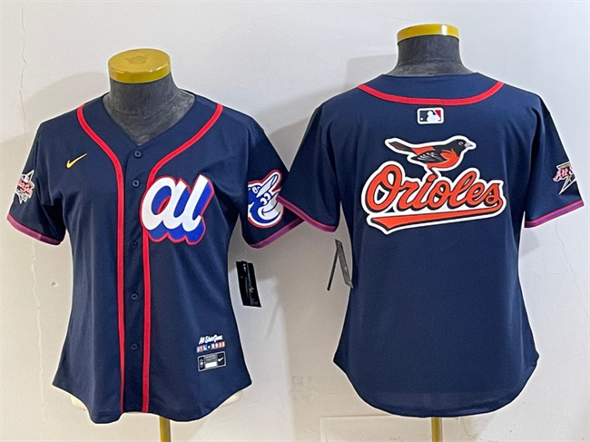 Youth American League Baltimore Orioles Team Big Logo Navy 2025 All-Star Edition Limited Stitched Baseball Jersey