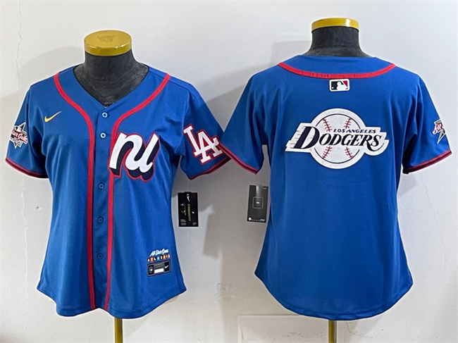 Women's National League Los Angeles Dodgers Team Big Logo Blue 2025 All-Star Edition Limited Stitched Baseball Jersey(Run Small)