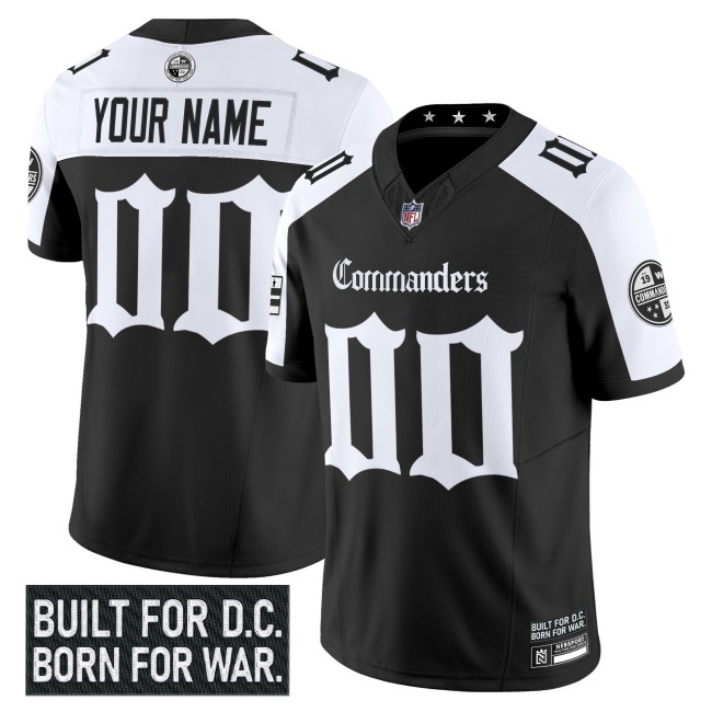 Washington Commanders Custom 'Gothic Capitol Shadows Edition' Vapor Limited NFL Jersey - Black White