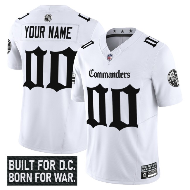 Washington Commanders Custom 'Gothic Capitol Shadows Edition' Vapor Limited NFL Jersey - White