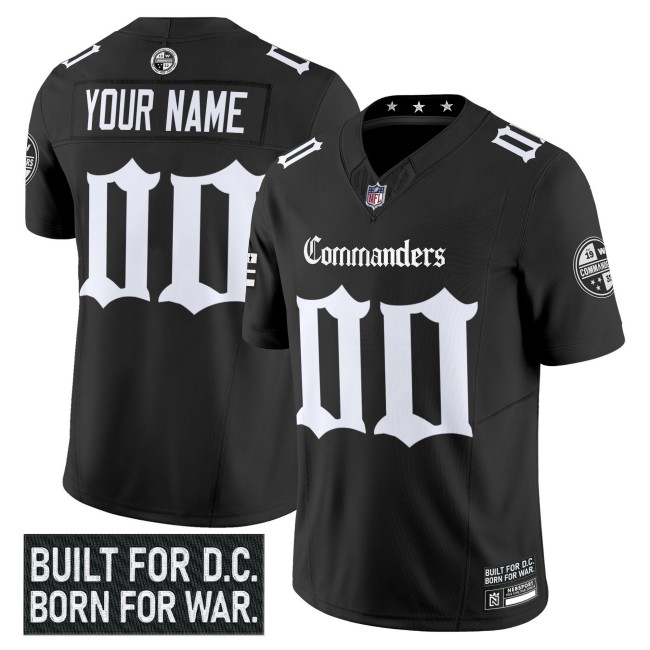 Washington Commanders Custom 'Gothic Capitol Shadows Edition' Vapor Limited NFL Jersey - Black