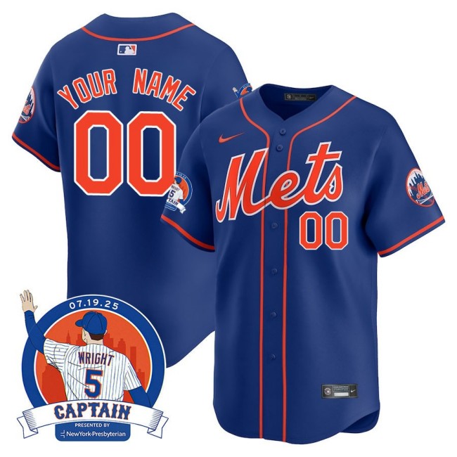 Nike New York Mets David Wright 'Mets Legend' Custom MLB Limited Jersey - Royal