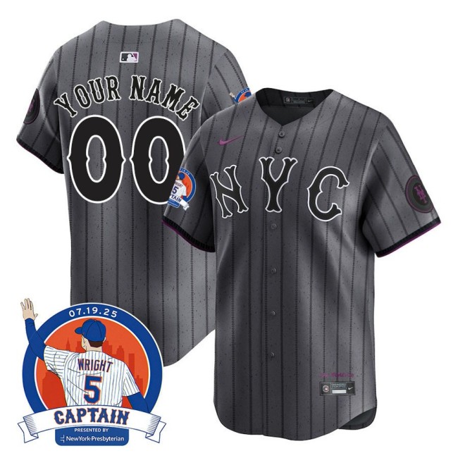 Nike New York Mets David Wright 'Mets Legend' Custom MLB Limited Jersey - City Connect