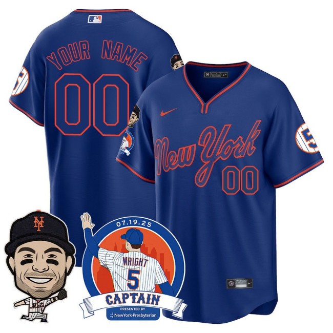 Nike New York Mets David Wright 'Mets Legend' Custom MLB Limited Jerseys - Royal Alternate