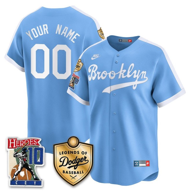 Nike Custom Brooklyn 'Ron Cey Legends Of Dodgers Baseball' MLB Jersey - Throwback Blue