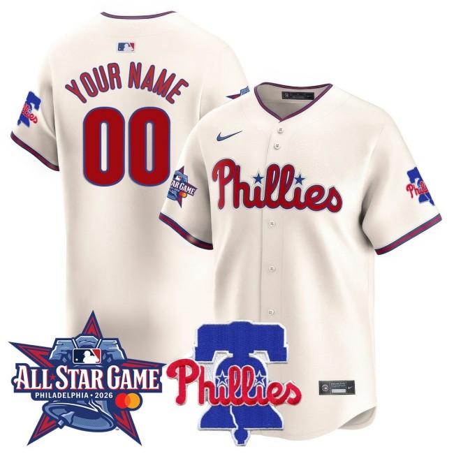 Custom Nike Philadelphia Phillies 2026 MLB All-Star Limited Jersey - Cream