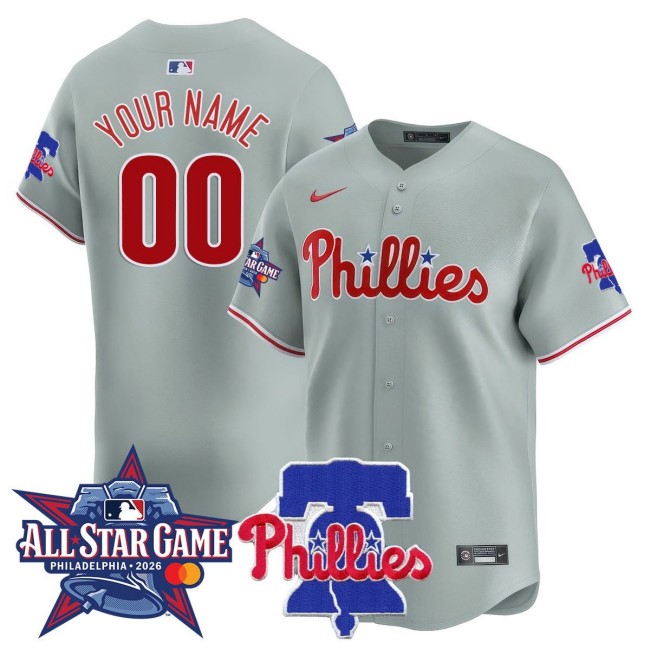Custom Nike Philadelphia Phillies 2026 MLB All-Star Limited Jersey - Grey