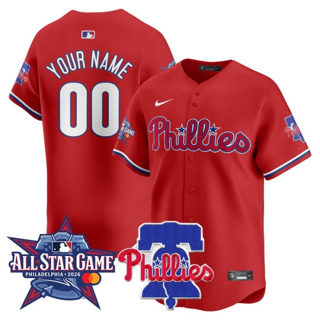 Custom Nike Philadelphia Phillies 2026 MLB All-Star Limited Jersey - Red