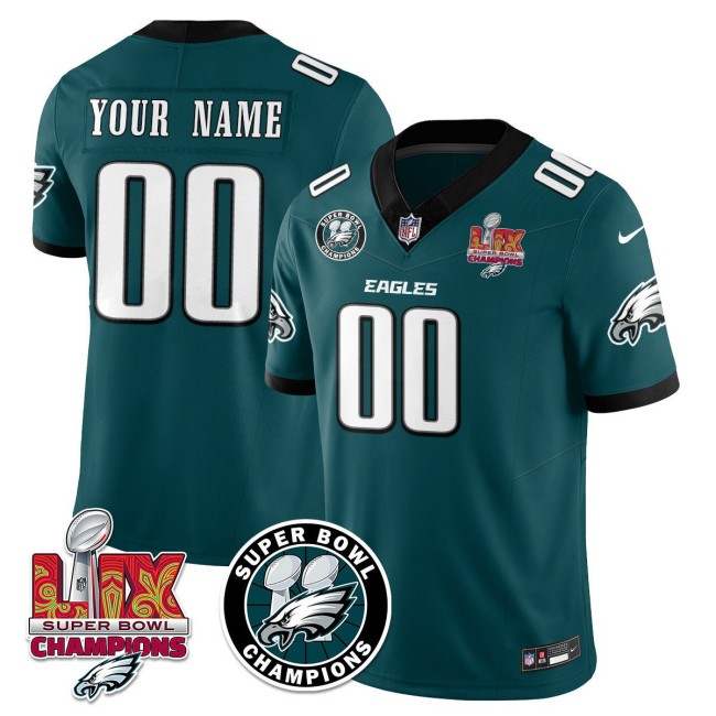 Nike Custom Eagles 2025 Super Bowl LIX Champions FUSE Limited NFL Jersey - Green