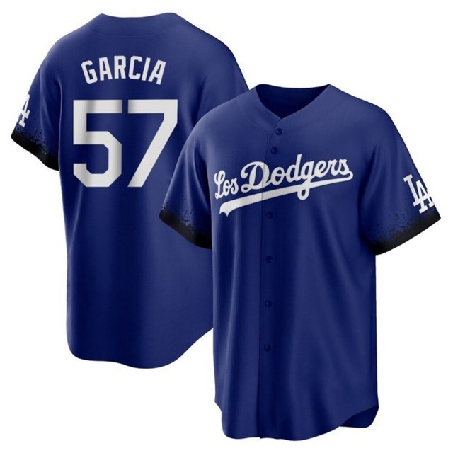 Men's Nike Los Angeles Dodgers #57 Luis Garcia Royal City Connect Cool Base With Patch MLB Jersey