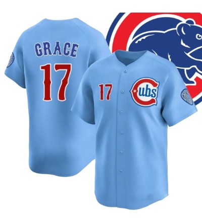 Men's Chicago Cubs #17 Mark Grace Blue 2024-25 2nd Alternate Nike Limited Stitched MLB Baseball Jersey
