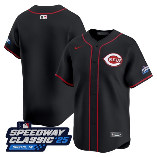 Men's Cincinnati Reds Blank Black Nike 2025 Speedway Classic Limited MLB Jersey