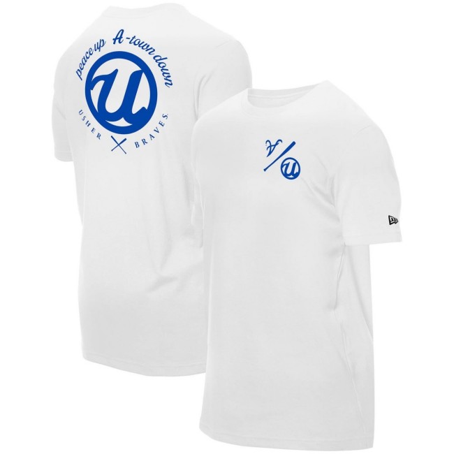 Men's Atlanta Braves Peace Up A-Town Cream T-Shirt